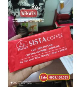 Khăn Lạnh Cafe Sista - Giá 440đ ( Vải 55g  24cmx20cm )